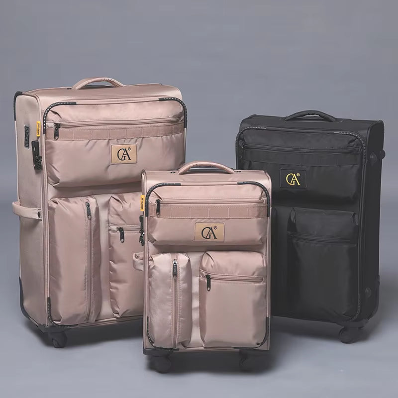 Ultralight Rolling Luggage New 20/24/28 Inch Trolley Travel Bag Zipper Scratch Resistant Suitcase Boarding Box Brand Suitcase