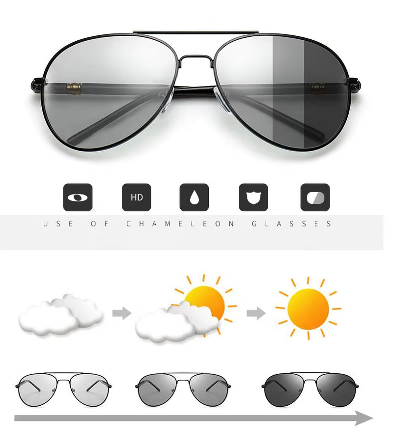 2023 Night Vision Driving Polarized Sunglasses Car Driving Glasses Day and Night Vision Pilot Sunglasses