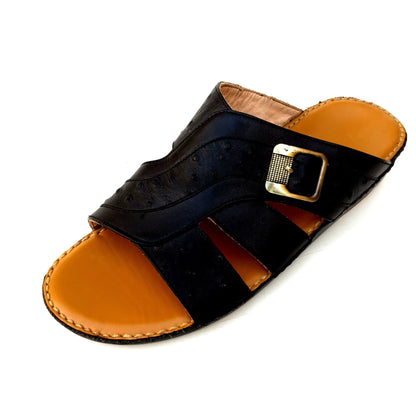 Arabic Sandals for Men Handmade Leather Slippers Saudi Style Summer Arab Shoes