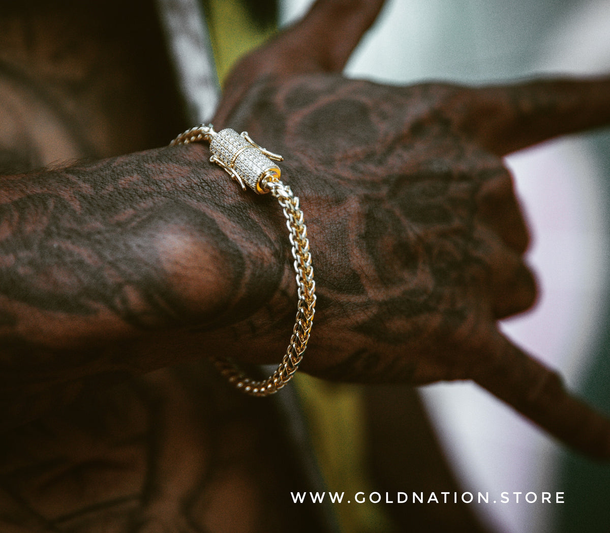 4mm Franco Bracelet (Diamond Lock)
