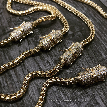 4mm Franco Bracelet (Diamond Lock)
