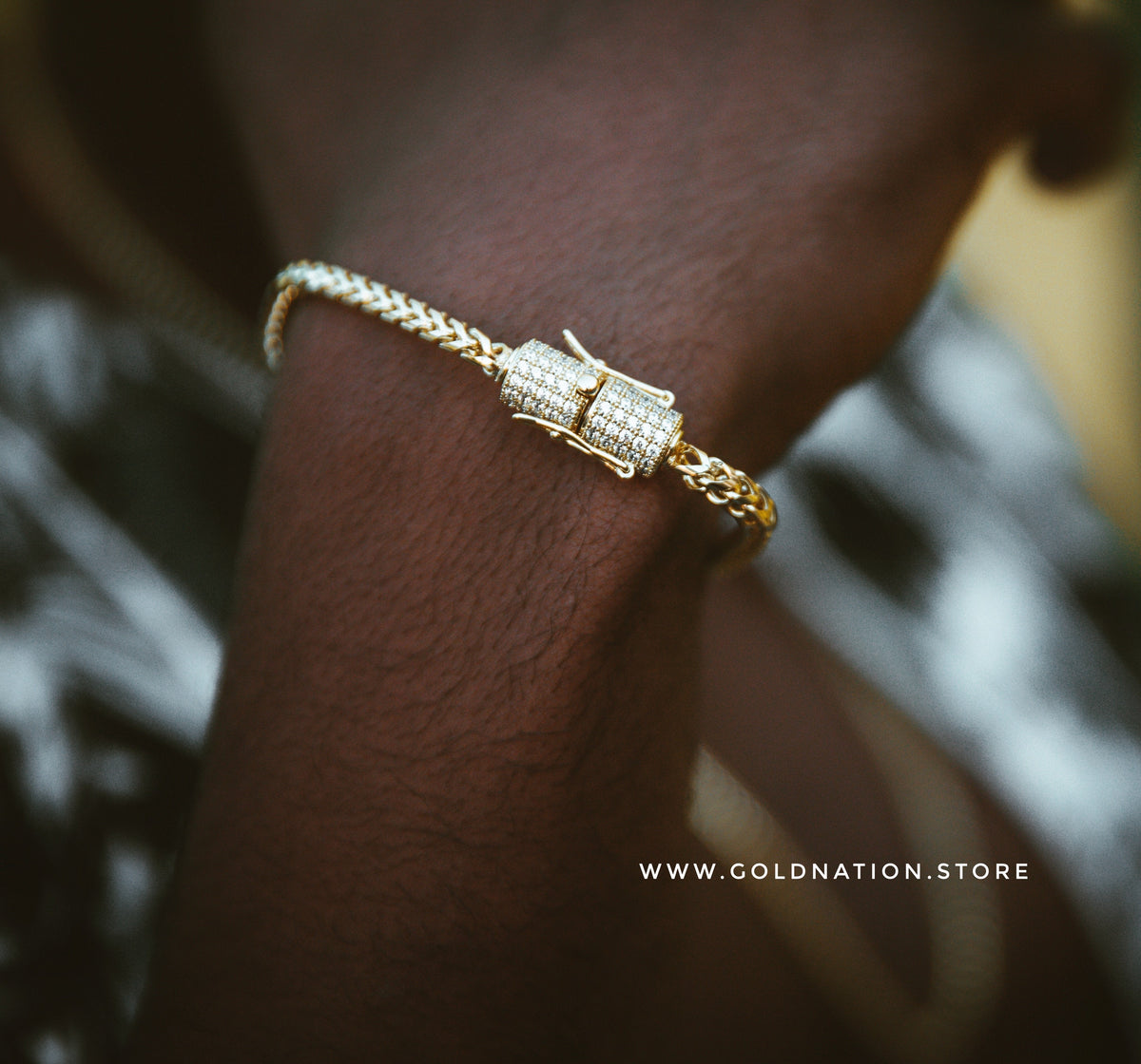 4mm Franco Bracelet (Diamond Lock)