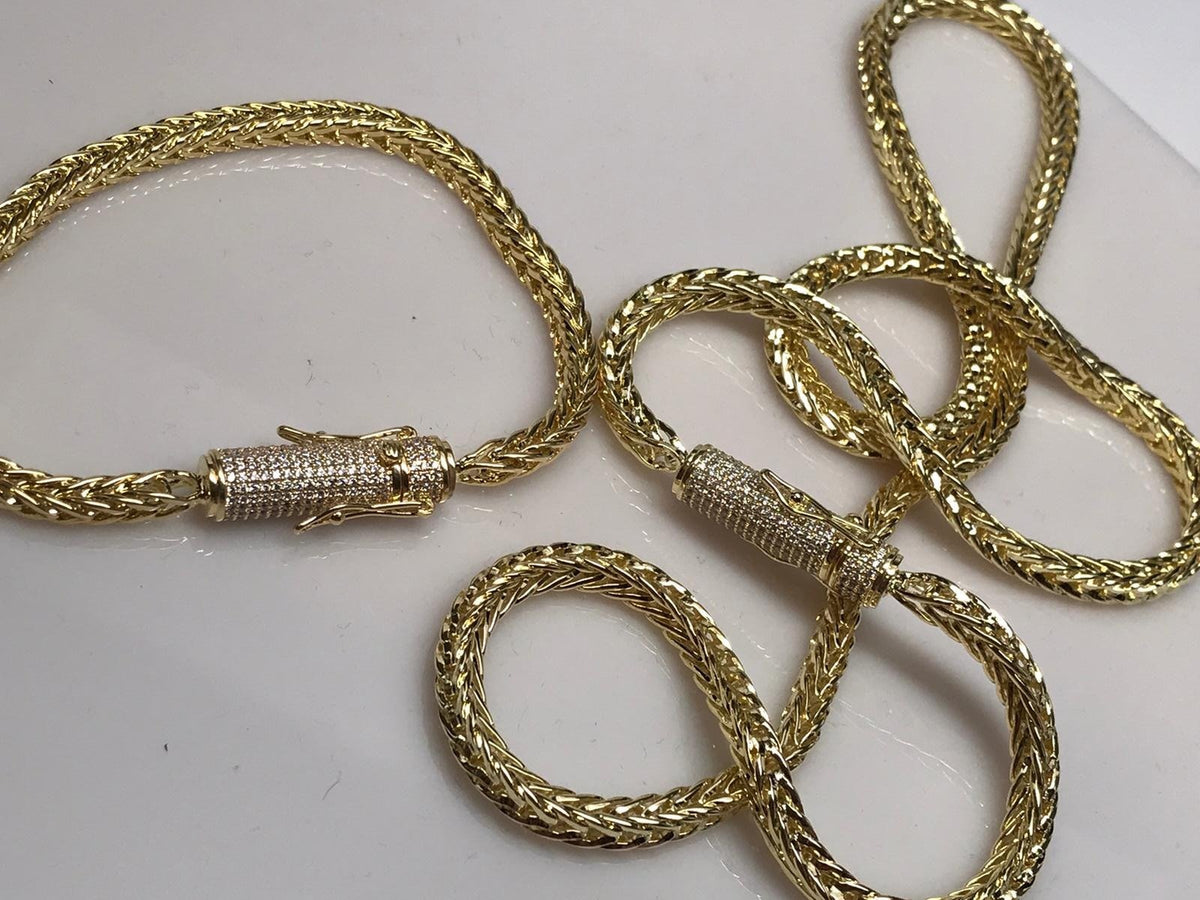 4mm Franco Bracelet (Diamond Lock)