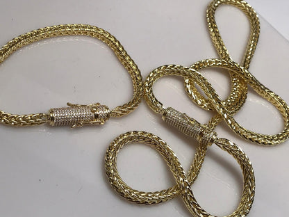 4mm Franco Bracelet (Diamond Lock)