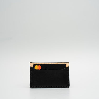 Leather card holder - Geometric Net