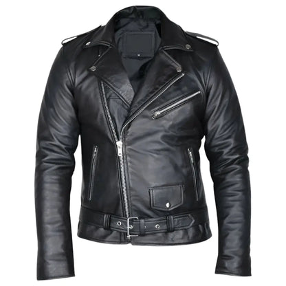 Men’s Tan Brown & Black Fashion Leather Jacket